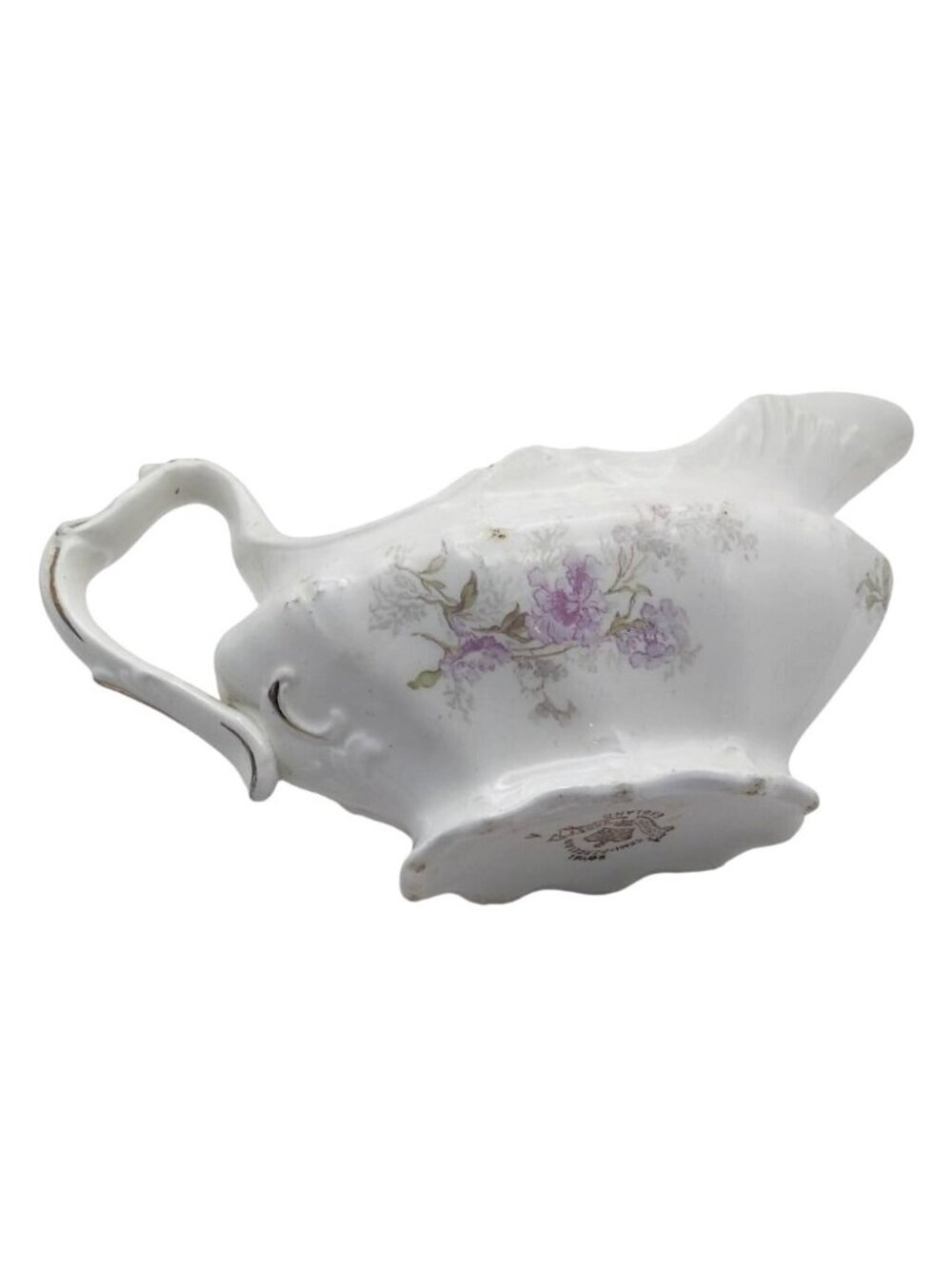 Johnson Bros Floral Gravy Boat Royal Semi Porcelain England Victorian Antique